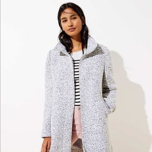 LOFT Boucle Funnel Neck Coat